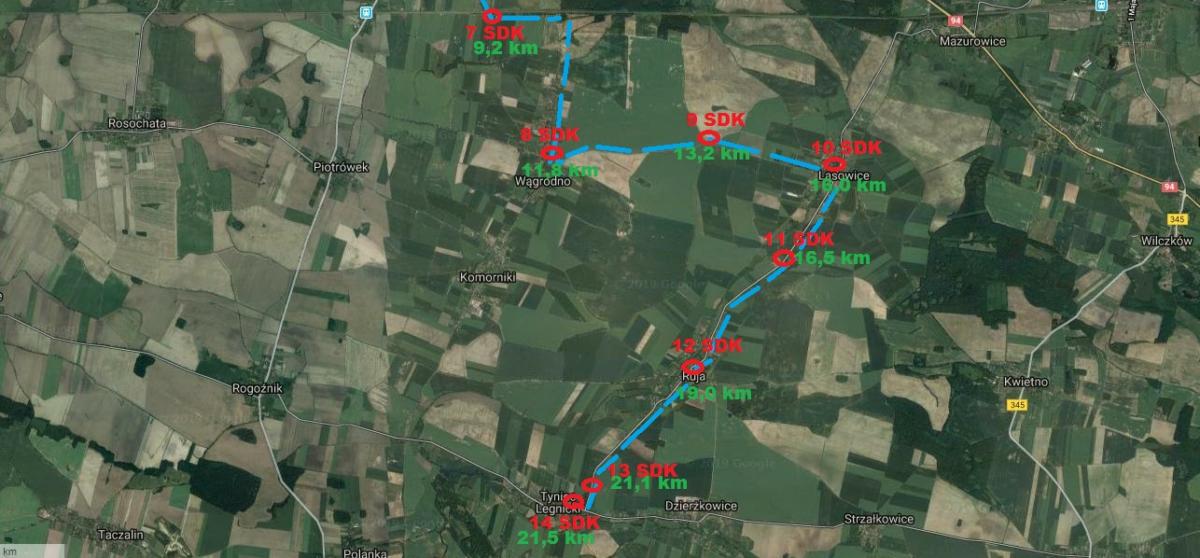 5 mapa DK Wągrodno - Tyniec Legnicki